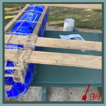 Raft-building at the boathouse